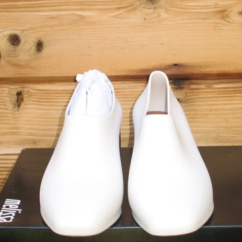 Melissa Womens 6 White Brown Mid Pump Shoes